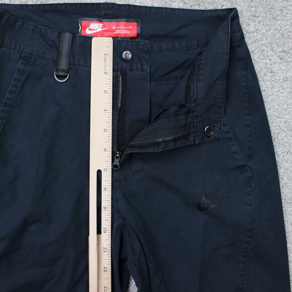 Nike Tech Woven Bonded Shorts Mens 28 Blue Cargo Cotton Stretch w/ 11" inseam - Picture 7 of 12